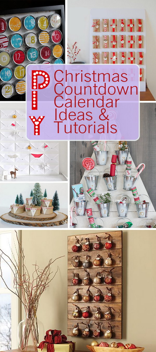 DIY Christmas Countdown Calendar Ideas & Tutorials! 