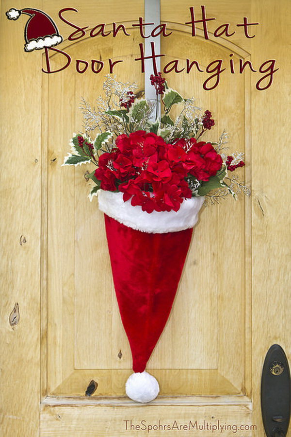2 diy christmas door decoration ideas 