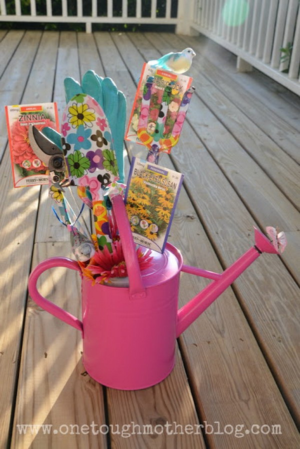Watering Can Gift Basket. 