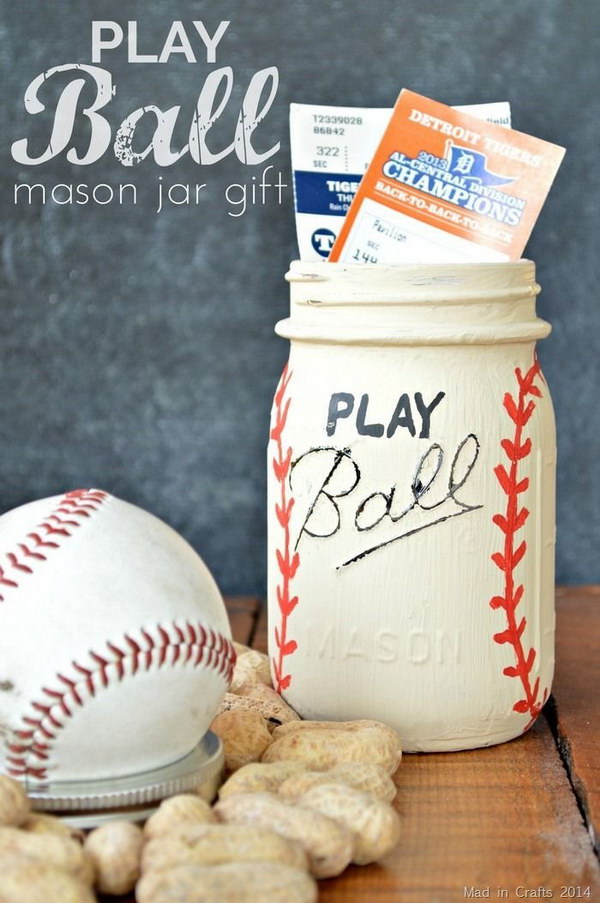 Baseball Themed Gift in a Jar for Him 