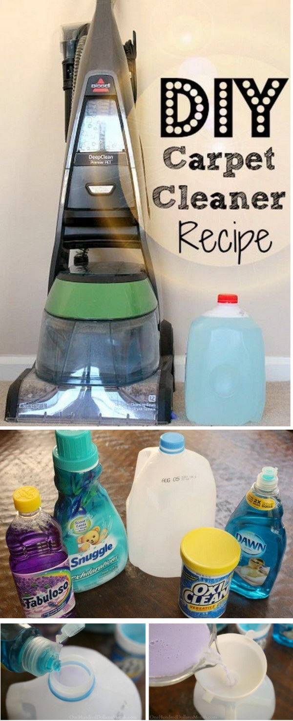 Tips for Steam Cleaning Carpets and DIY Carpet Cleaner Recipe. 