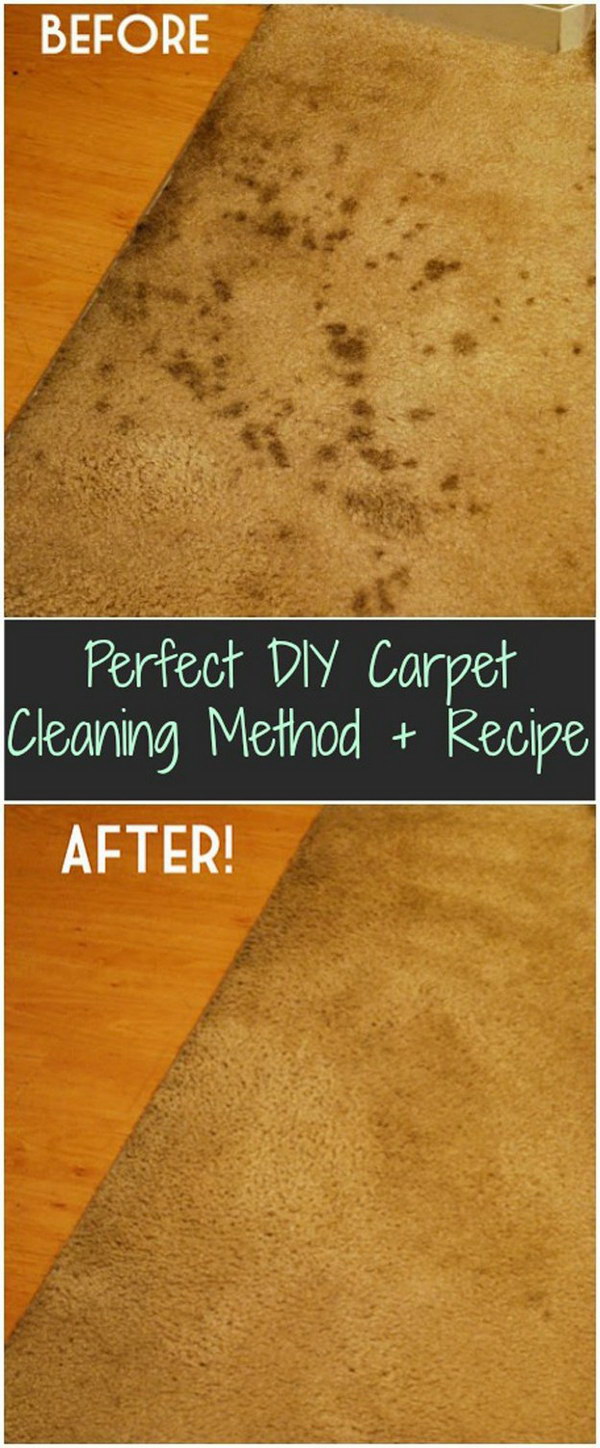 DIY Carpet Cleaning Method and Recipe. 