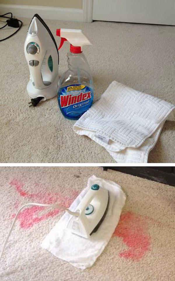 Iron Out Carpet Stains. 