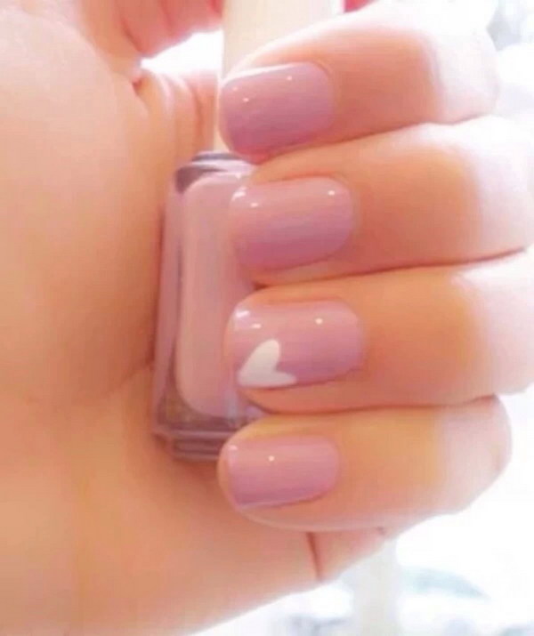 Cute Pink Love Simple Nail Designs 