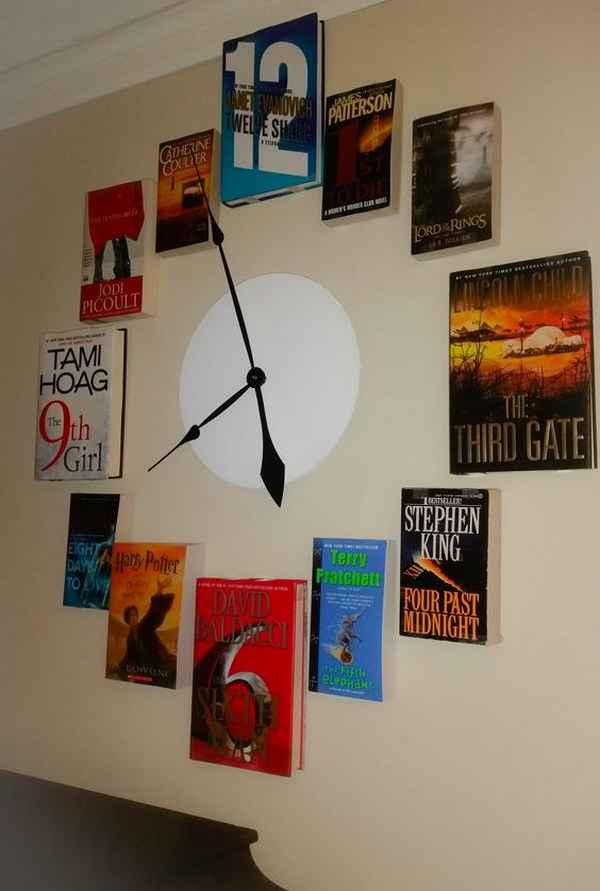 Upcycled Old Book O'Clock 