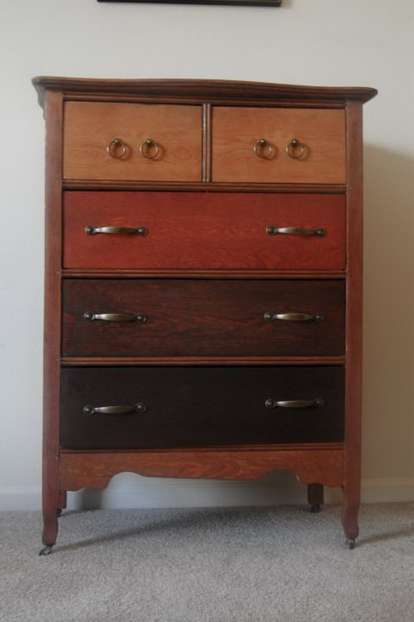 Ombre Stained Dresser. 