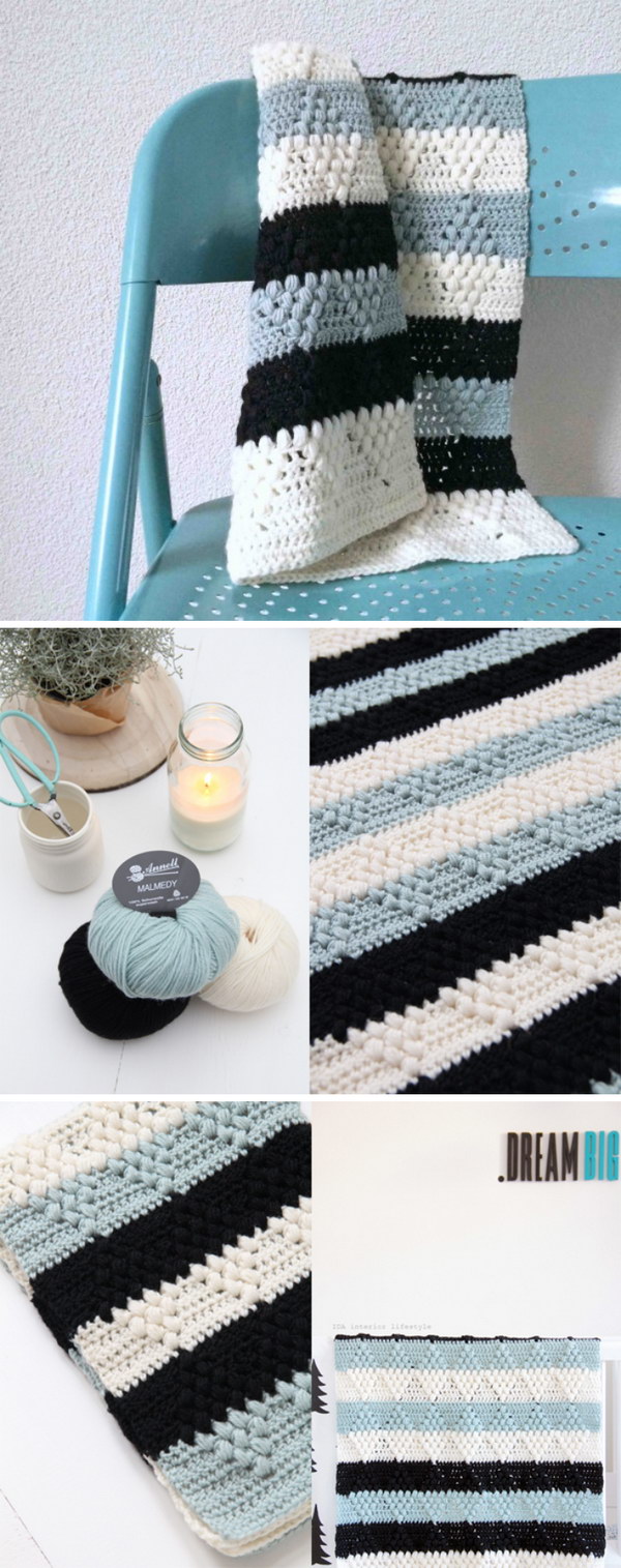 Crochet Pattern Diamanti Blanket. 