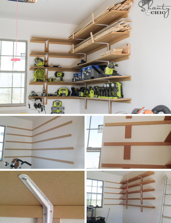 Super Easy DIY Garage Shelves. 