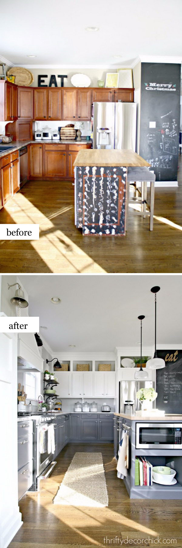 Pretty Before And After Kitchen Makeovers   Noted List