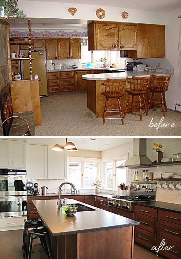 Kitchen Before & After: A Budget friendly Choice. 