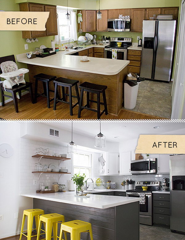 Before & After: A Kitchen is Totally Transformed with a Few Simple Steps. 