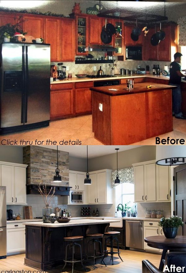 Before and After Kitchen Remodel. 