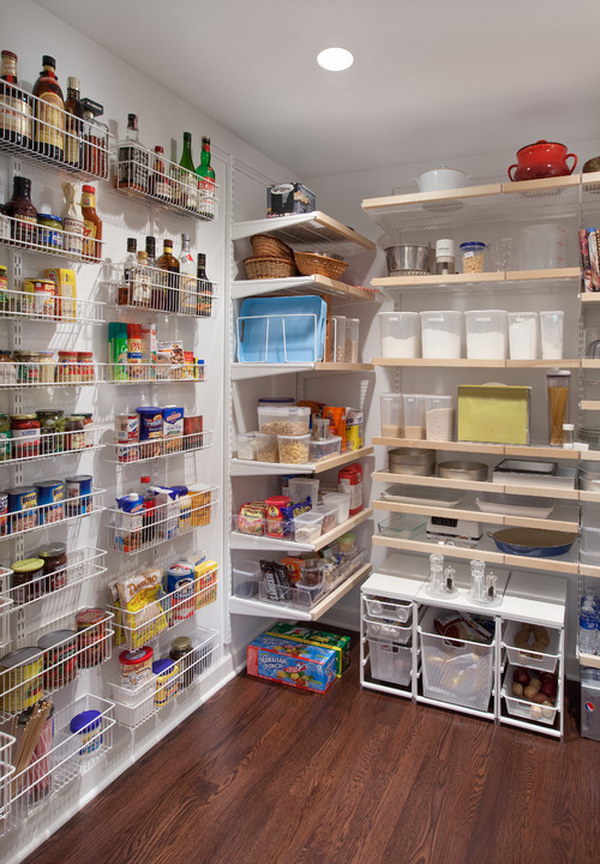 Inexpensive Organizing with Closetmaid Wire Racks and Shelves Mounting Bracket System. 