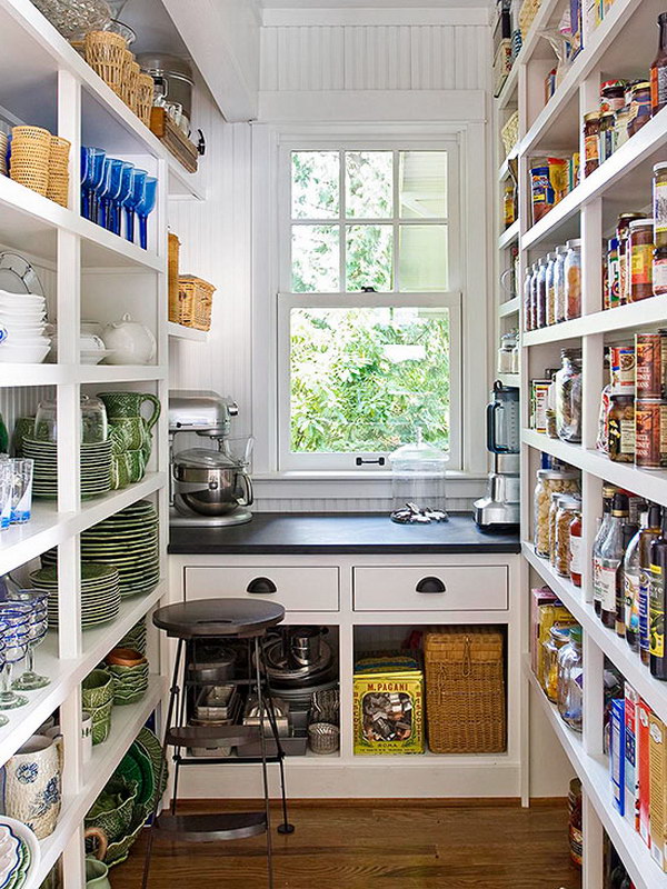 Pantry Shelving and Soapstone Countertop. 