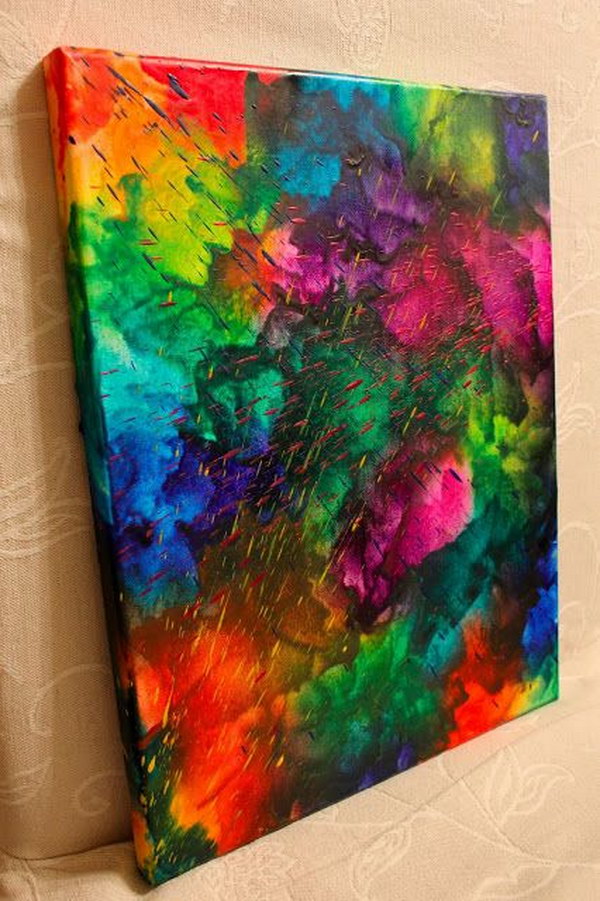 Abstract Melted Crayon Art. 