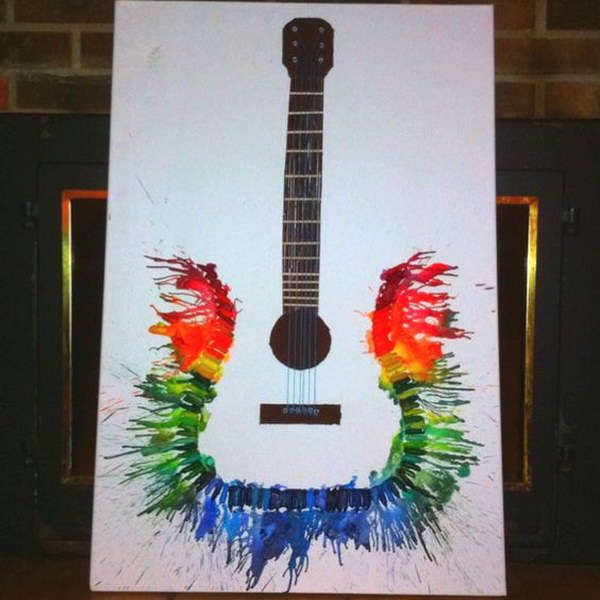 Melted Crayon Guitar. 