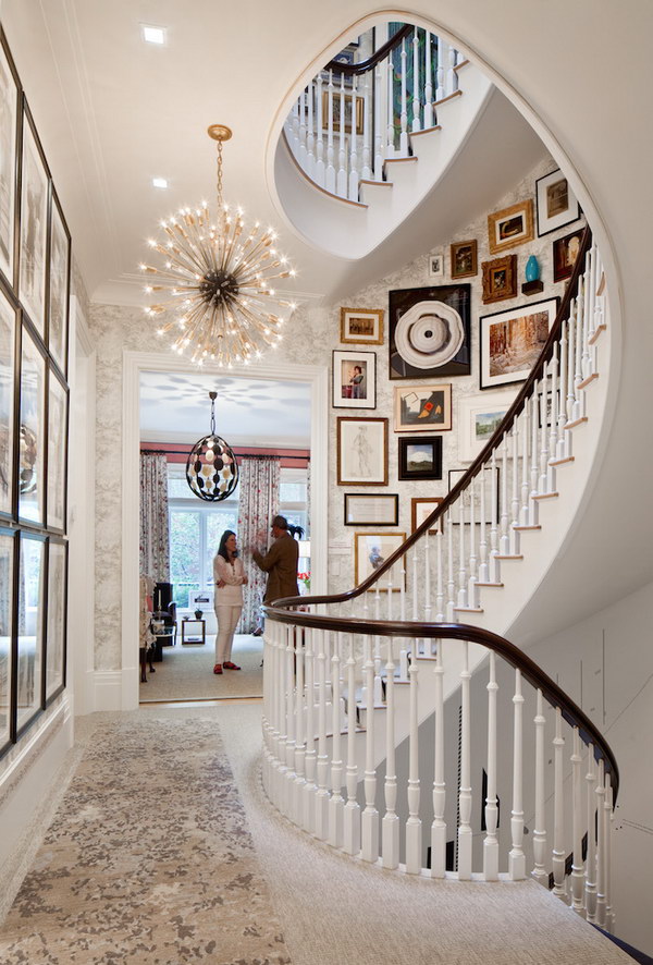 Chic Ways To Decorate Your Staircase Wall - Noted List