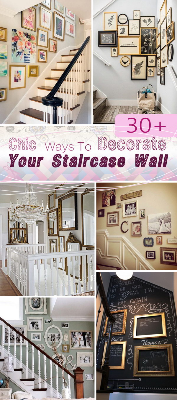 Chic Ways To Decorate Your Staircase Wall! 