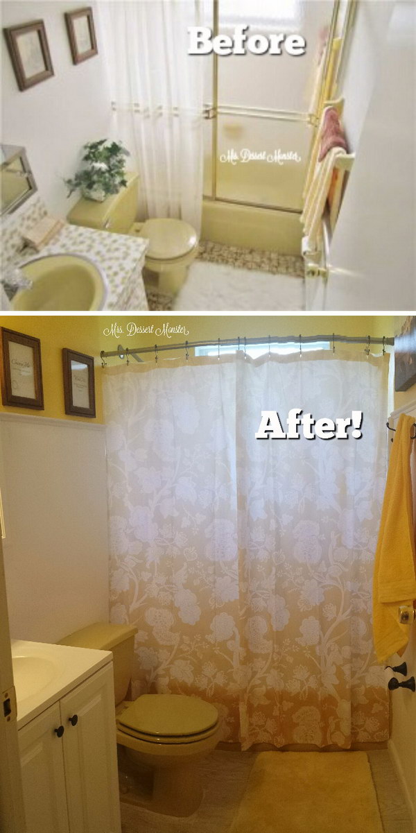 1970's Bathroom Remodel In Yellow. 