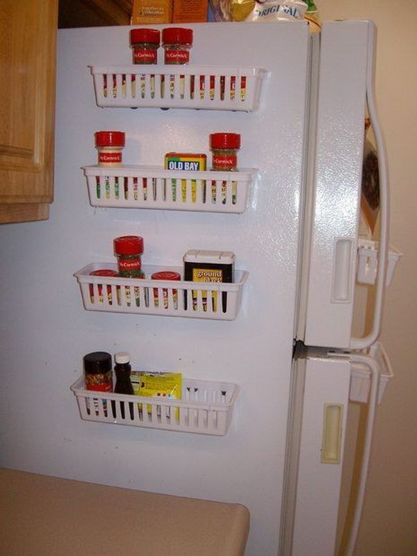 Magnetic Spice Rack For Refrigerator. 