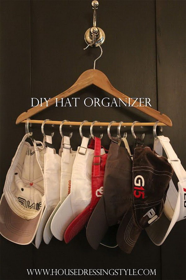 DIY Hat Organizer. 