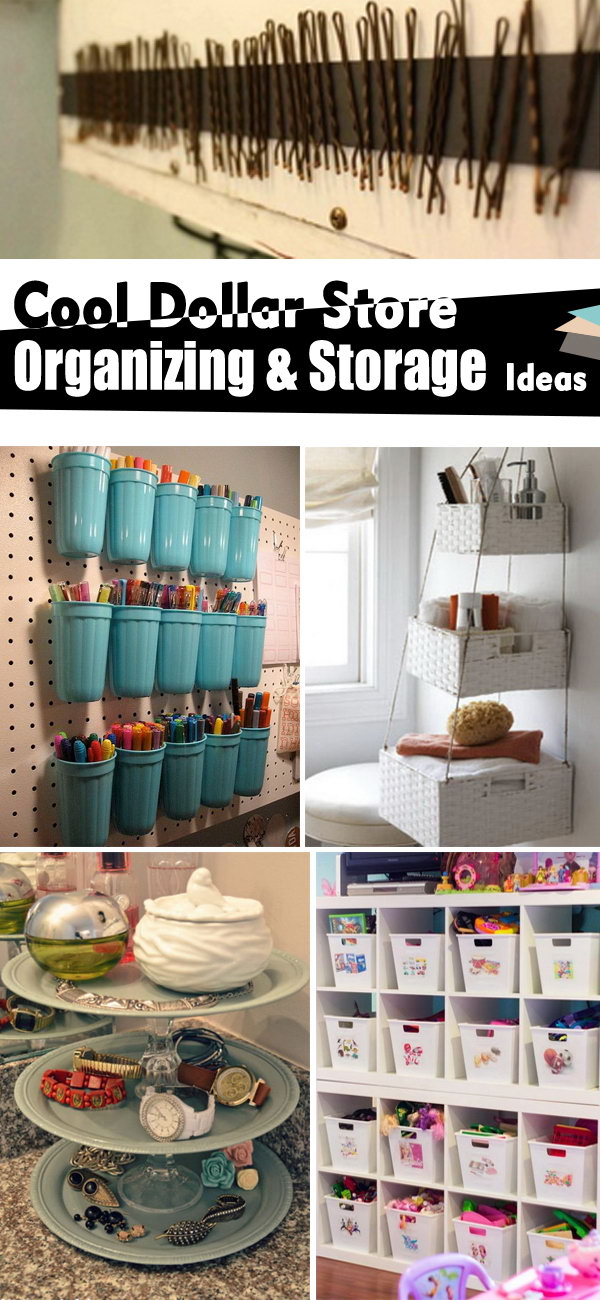 Cool Dollar Store Organizing & Storage Ideas. 