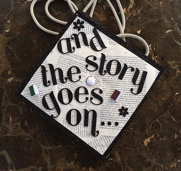 And The Story Goes On Bookpage Graduation Cap 