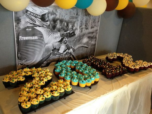 Graduation Dessert Table With Cupcakes. 