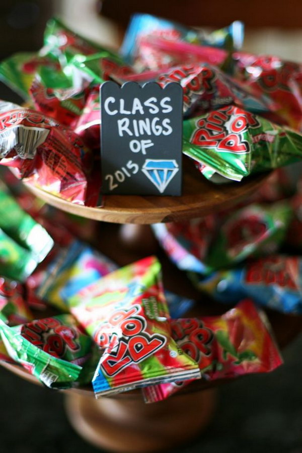 Graduation Themed Candy Dessert Bar. 