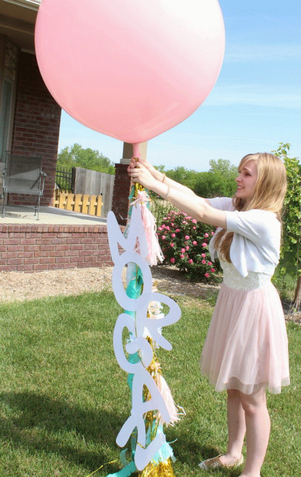 Balloon Graduation Decor. 