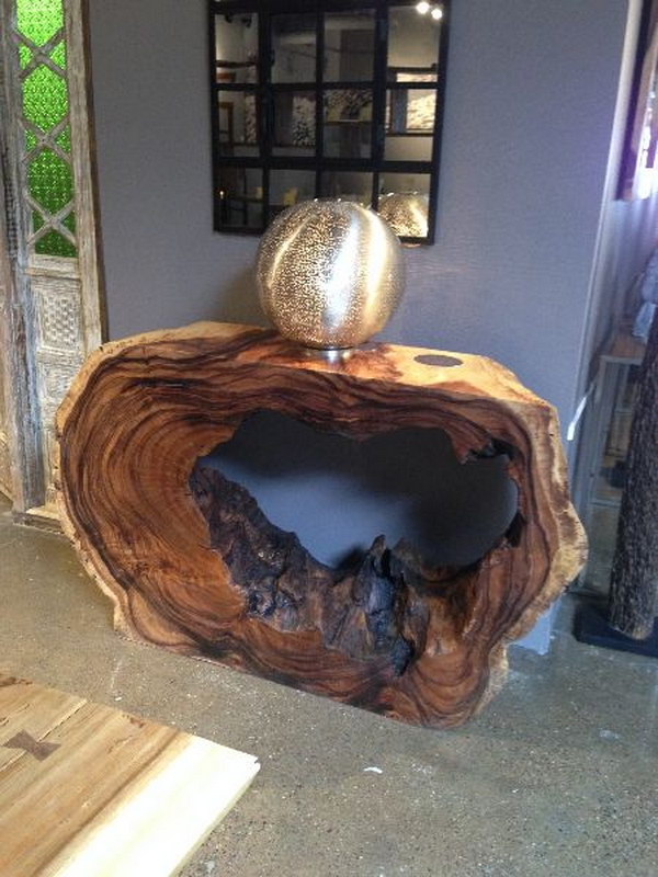 Wood Console Table. 