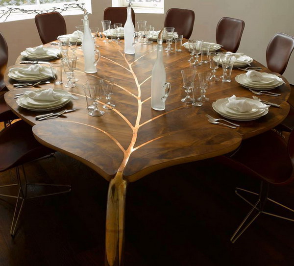 Beautiful Leaf Shaped Table. 