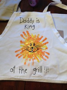 Father's Day Handprint Grill Apron 