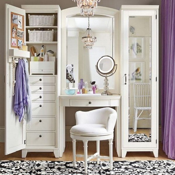 Makeup Vanity With Storage 