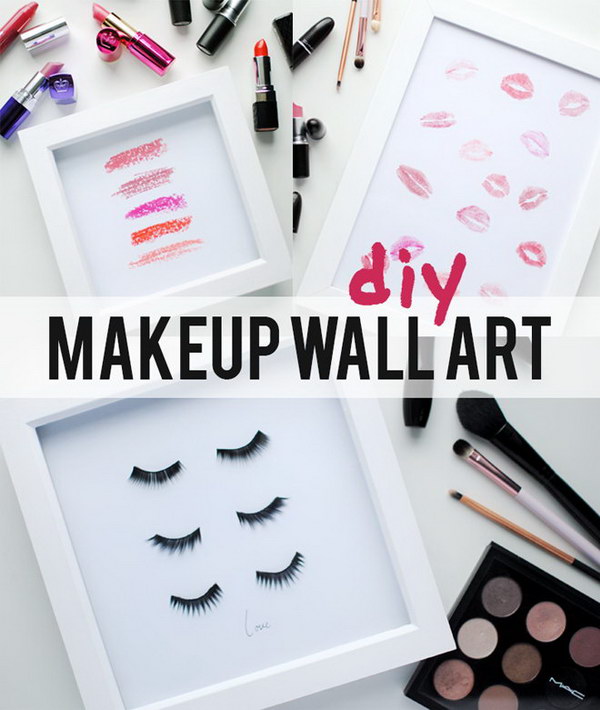 DIY Eyelash And Lip Prints Wall Art 