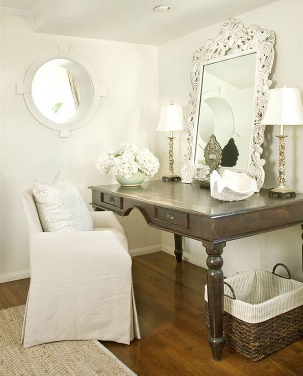 White Rococo Mirror 