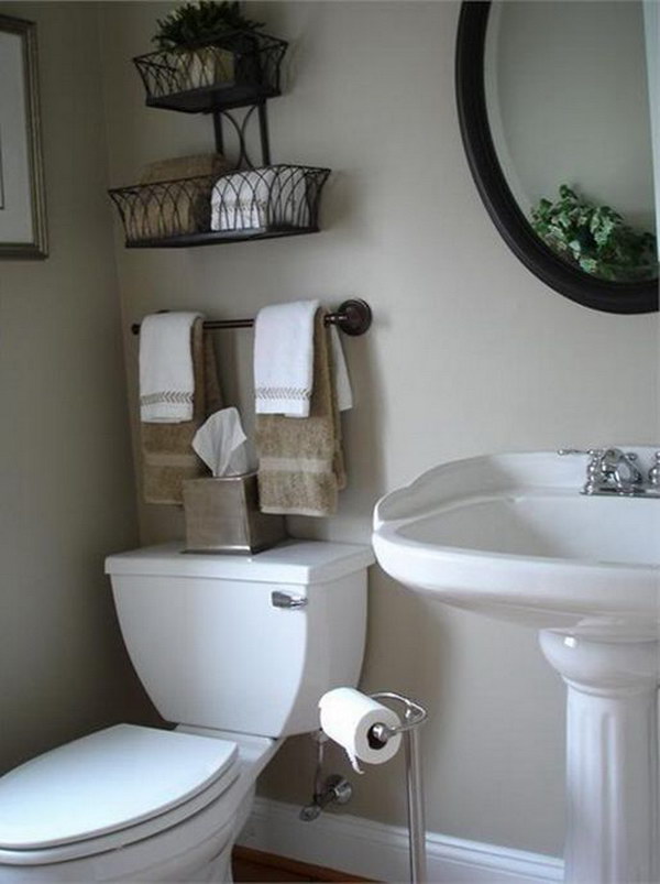 Decorative Garden Planter and Storage Over The Toilet. 