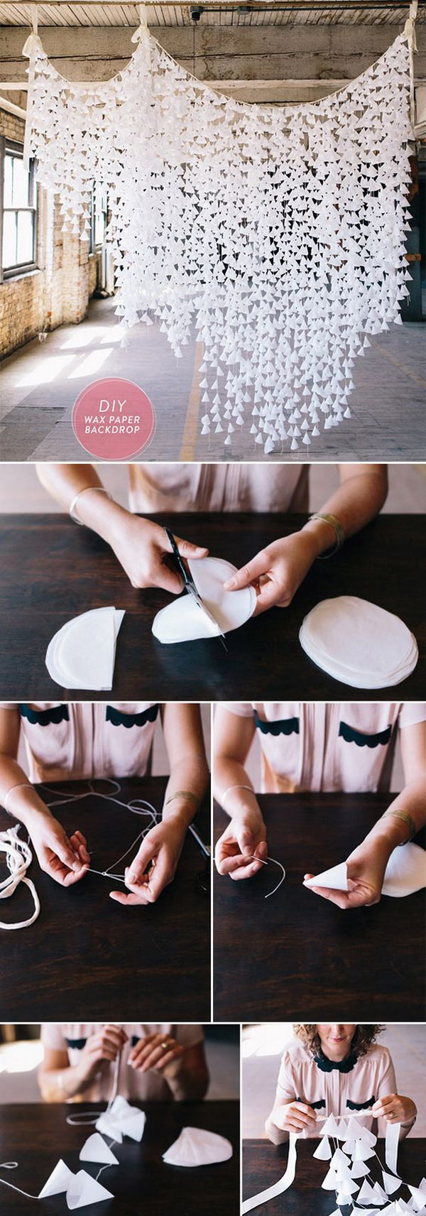 DIY Wax Paper Photo Booth Backdrop 