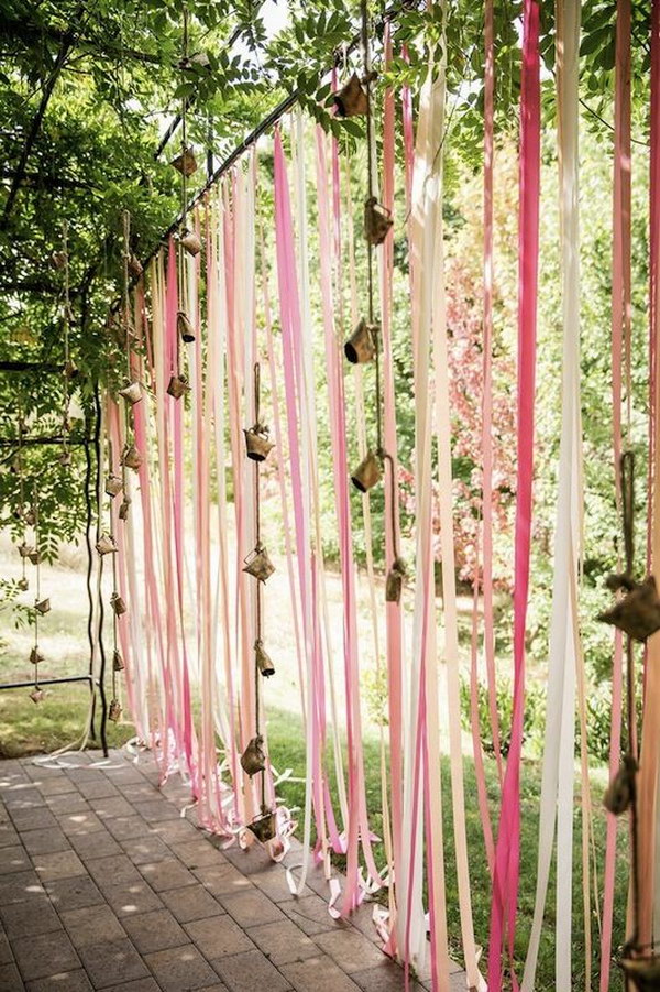 DIY Colored Streamer Photo Booth Backdrop 