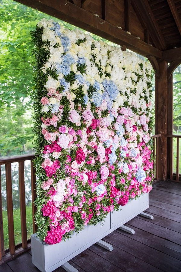 Gorgeous Flower Wall Photo Booth Backdrop 