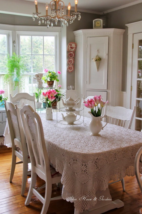 Beautiful Shabby Chic Dining Area. 