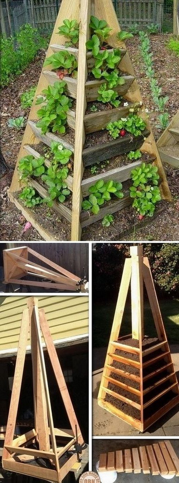 DIY Vertical Pyramid Garden Planter 
