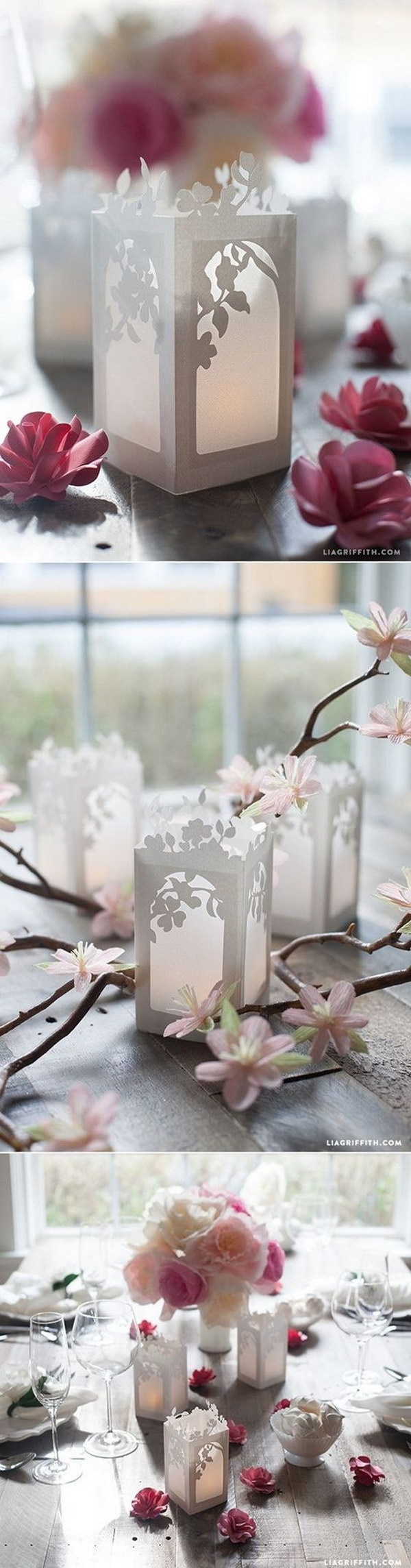 DIY Paper Lanterns Wedding Centerpieces 