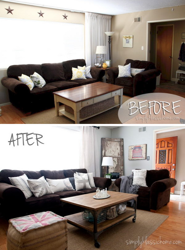 Industrial Blend Living Room Makeover Reveal. 