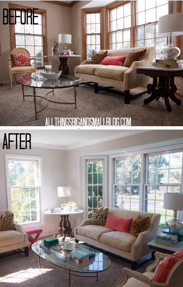 Living Room Makeover with Playful Colors. 