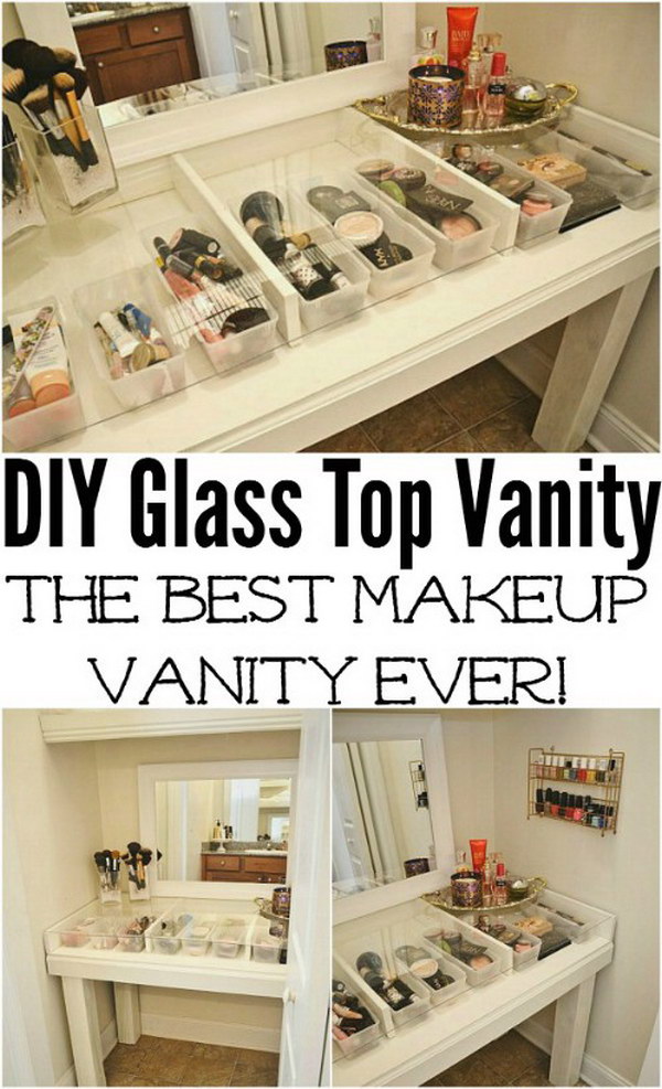 DIY Glass Top See Through Vanity 