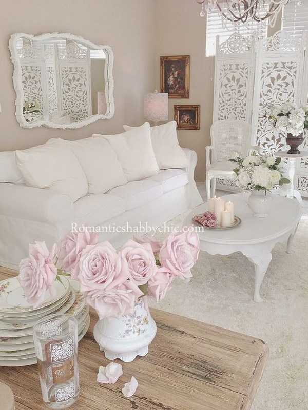 Romantic Shabby Chic Living Room Ideas - Noted List